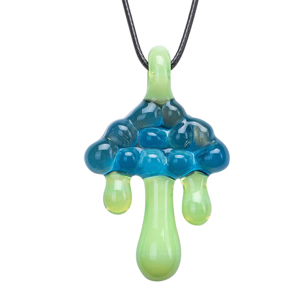 CLOUD INSPIRED GLASS PENDANT NECKLACE - OPAL EMBEDDED. - view 4 | BDDbrands