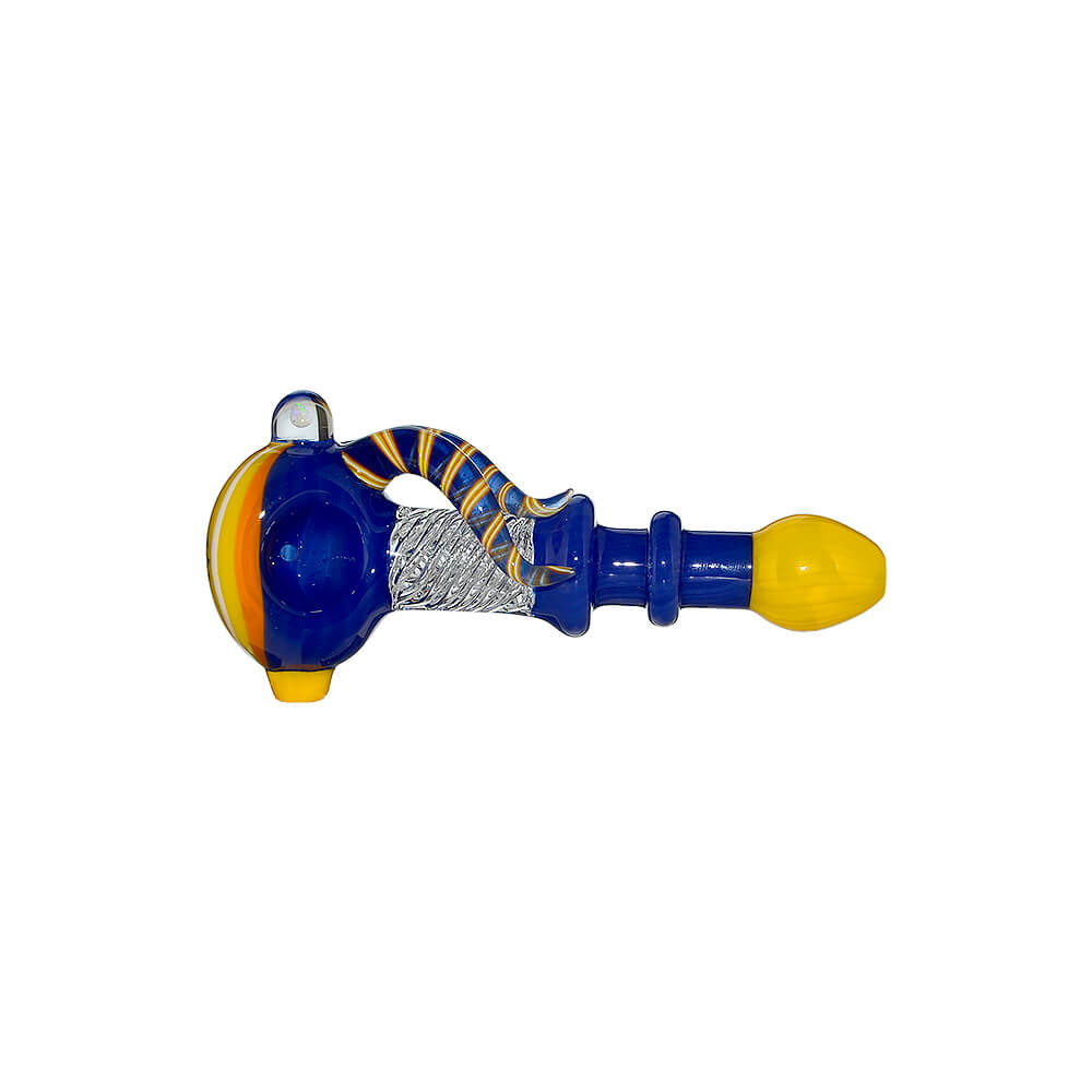 COLORFUL FISH SHAPED GLASS HAND PIPE