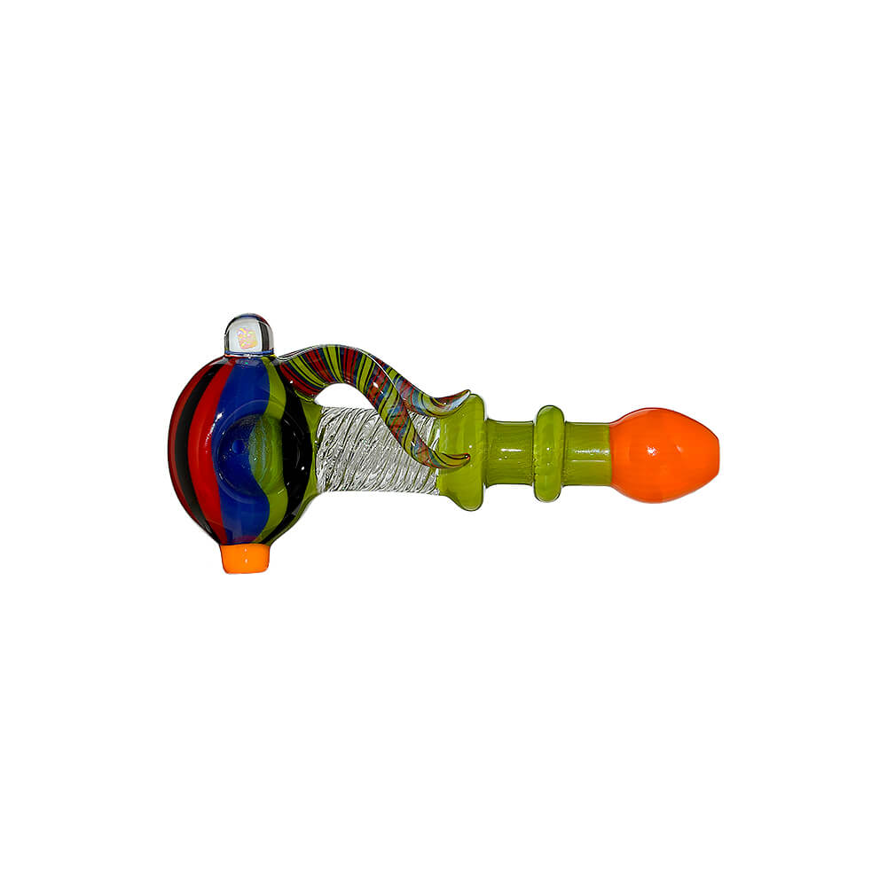 COLORFUL FISH SHAPED GLASS HAND PIPE