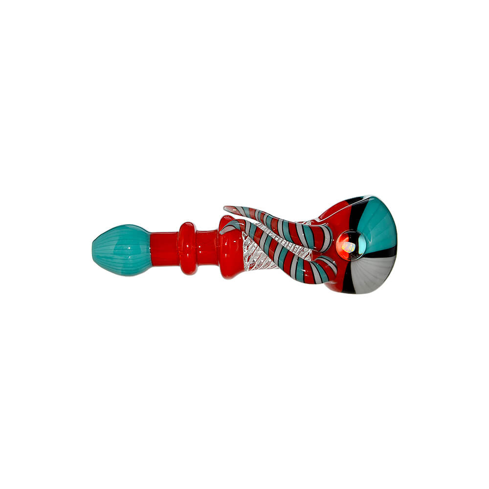 COLORFUL FISH SHAPED GLASS HAND PIPE