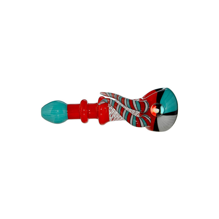 COLORFUL FISH SHAPED GLASS HAND PIPE