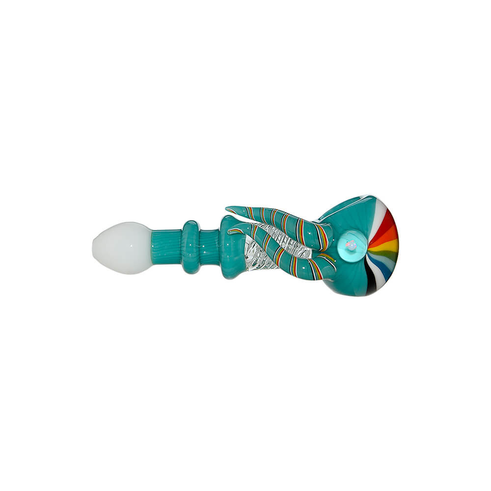 COLORFUL FISH SHAPED GLASS HAND PIPE