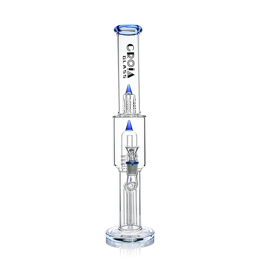 16" Triple Rocket-Perc Scientific Glass Bong | Croia Glass - view 2 | BDDbrands
