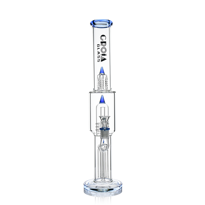 16" Triple Rocket-Perc Scientific Glass Bong | Croia Glass - view 2 | BDDbrands