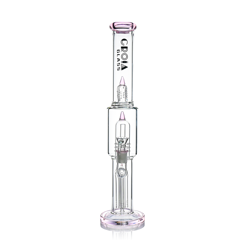 16" Triple Rocket-Perc Scientific Glass Bong | Croia Glass - view 4 | BDDbrands