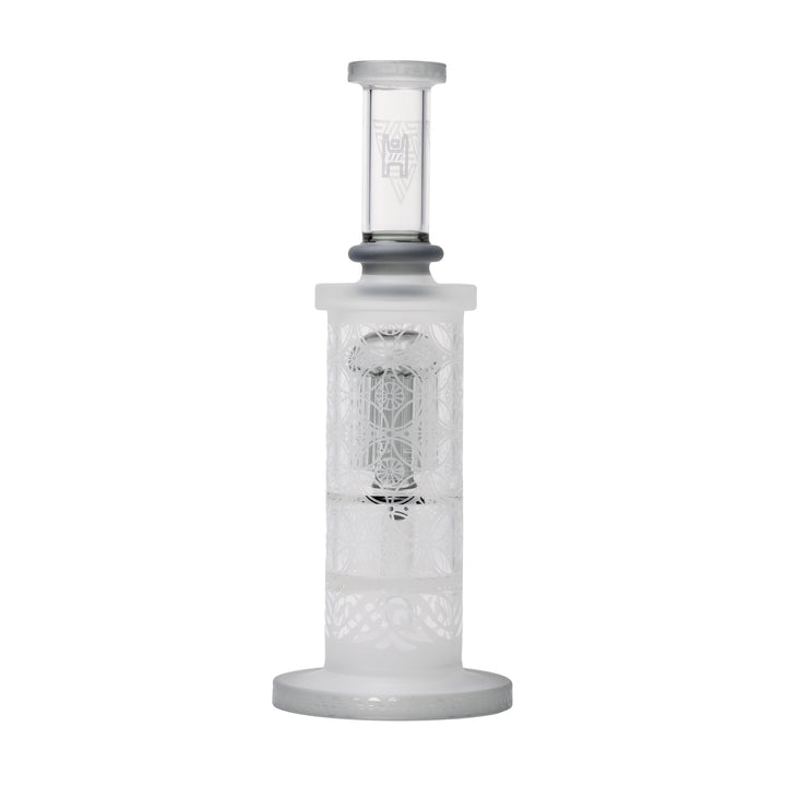 Human Grade Sacred Straight Sandblasted Glass Water Pipe - view 6 | BDDbrands