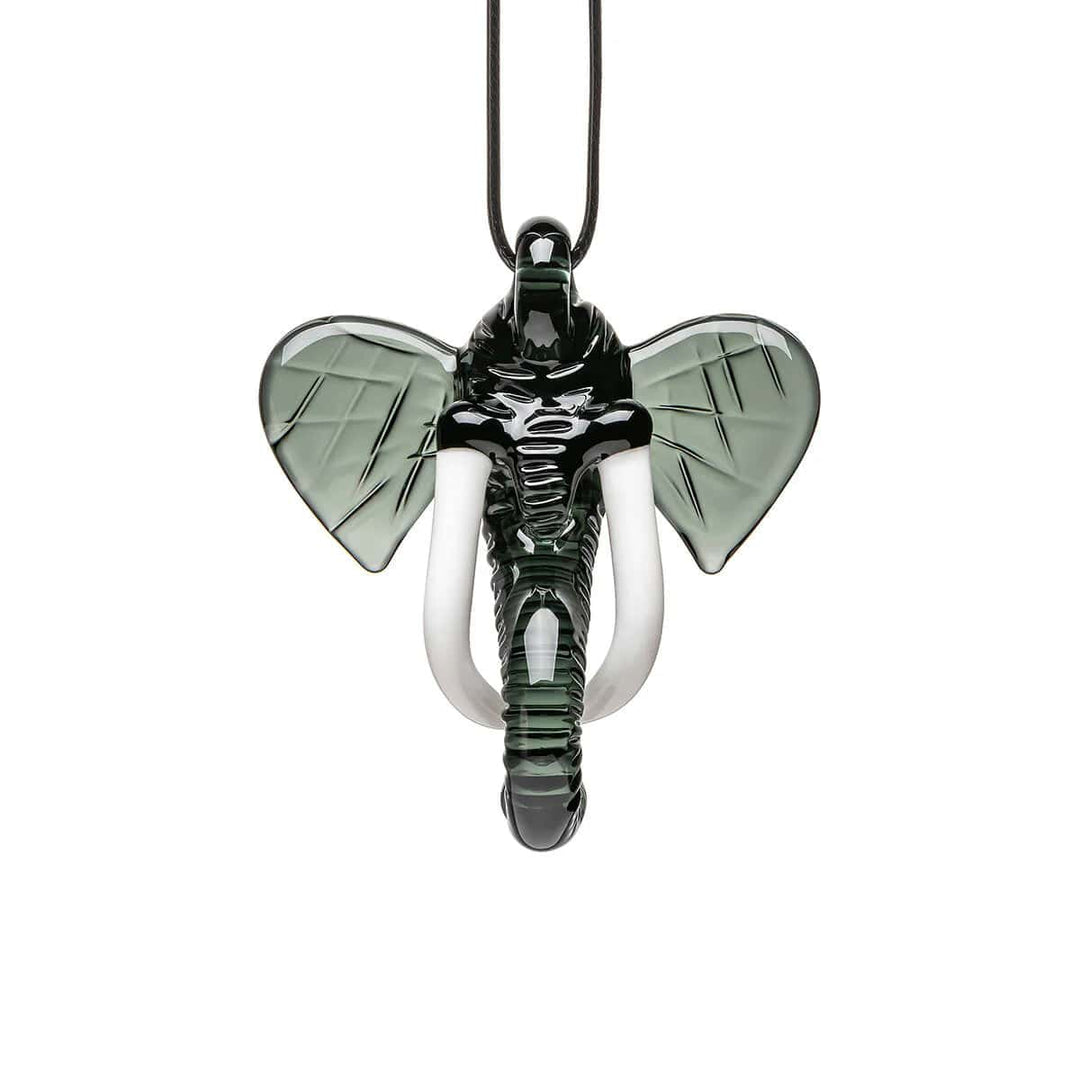 ELEPHANT INSPIRED GLASS PENDANT NECKLACE. - view 4 | BDDbrands