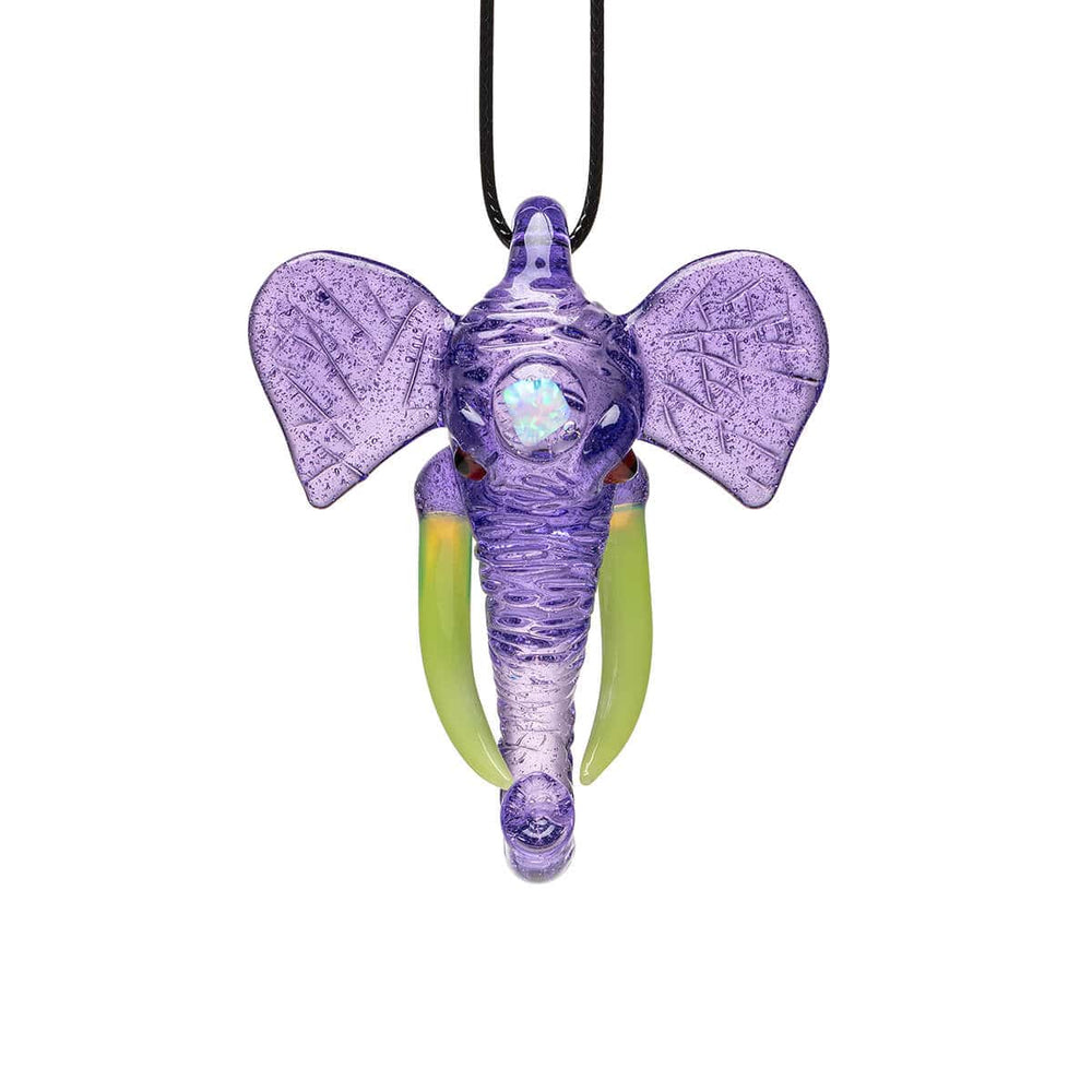 ELEPHANT INSPIRED GLASS PENDANT NECKLACE. - view 2 | BDDbrands