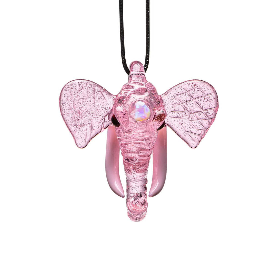ELEPHANT INSPIRED GLASS PENDANT NECKLACE. - view 3 | BDDbrands
