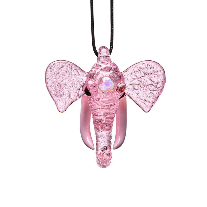 ELEPHANT INSPIRED GLASS PENDANT NECKLACE. - view 3 | BDDbrands