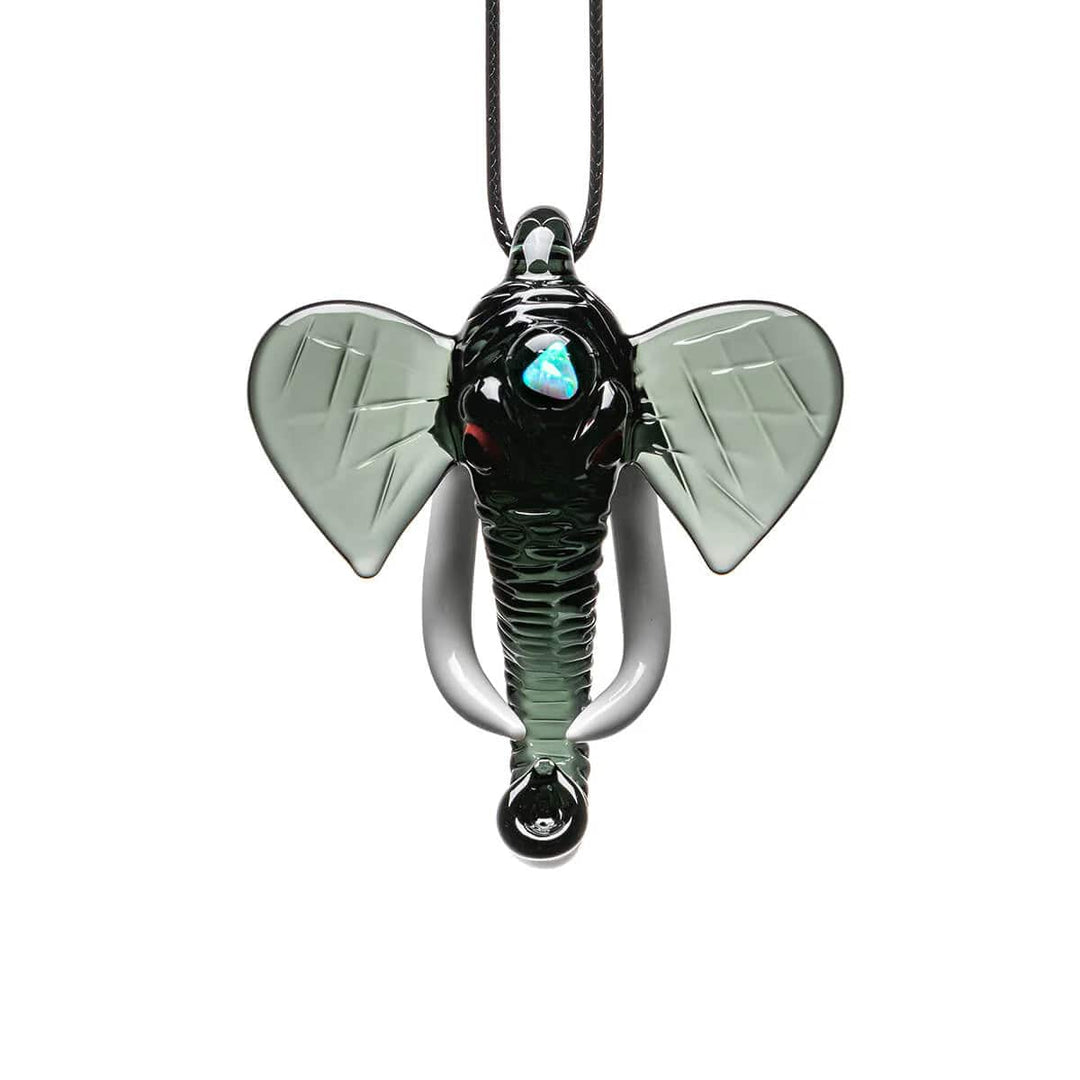 ELEPHANT INSPIRED GLASS PENDANT NECKLACE. by Calibear | BDDbrands