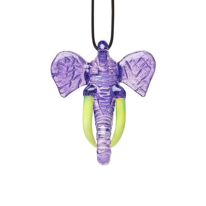 ELEPHANT INSPIRED GLASS PENDANT NECKLACE. - view 5 | BDDbrands