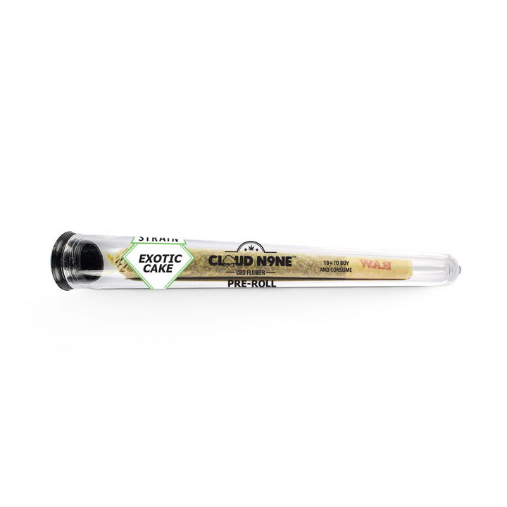 Cloud N9ne CBD Flower: Pre-Roll - Strain: Exotic Cake (Indoor)