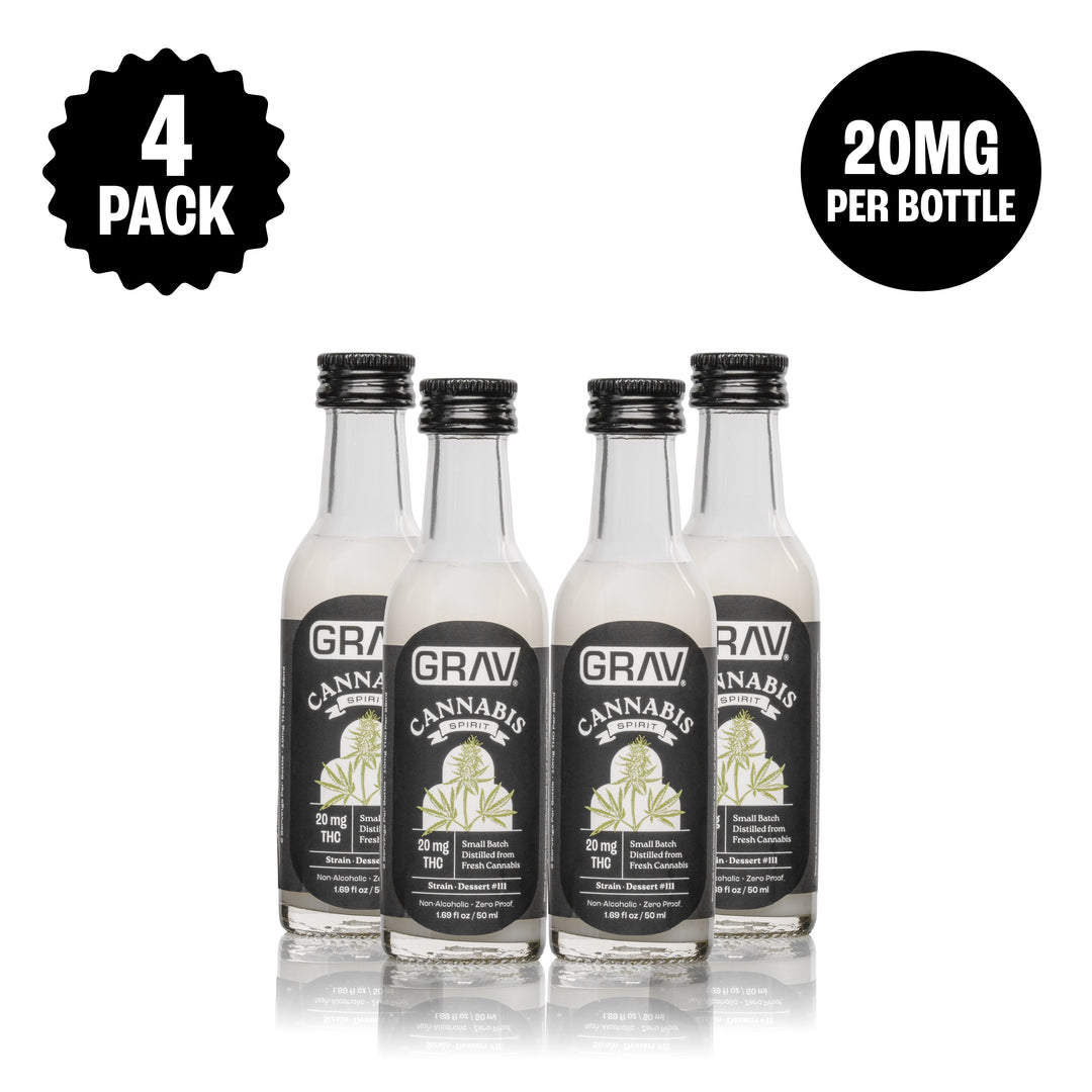 GRAV® Cannabis Spirit 20mg Natural, 50ml Bottle 4-Pack