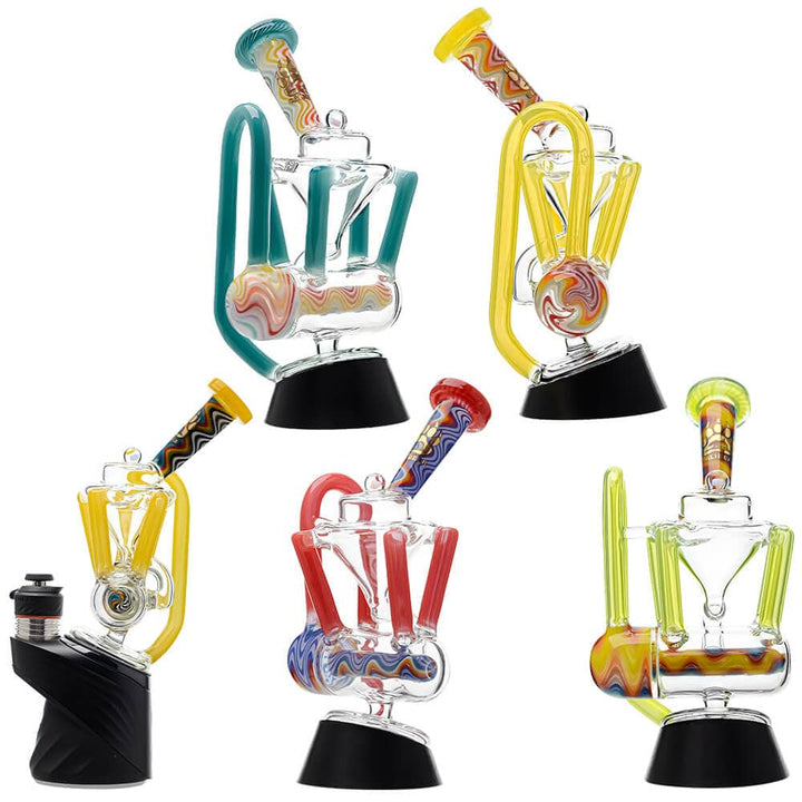 HEADY QUAD RECYCLER WIGWAG PUFFCO PEAK OG & PRO GLASS ATTACHMENT ENCASED WITH OPAL