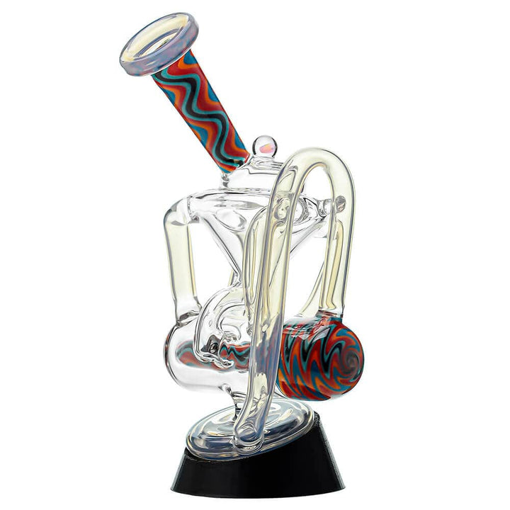 HEADY QUAD RECYCLER WIGWAG PUFFCO PEAK OG & PRO GLASS ATTACHMENT ENCASED WITH OPAL