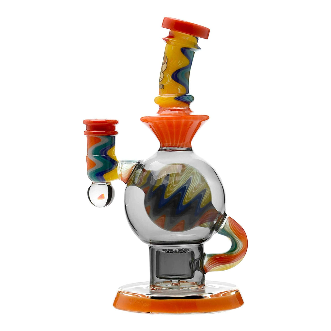 HEADY WIGWAG BALL RIG WITH ENCASED OPAL FLOWER OF LIFE PERC