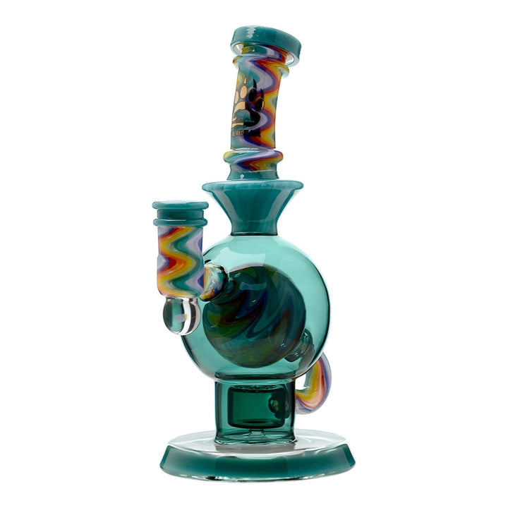 HEADY WIGWAG BALL RIG WITH ENCASED OPAL FLOWER OF LIFE PERC