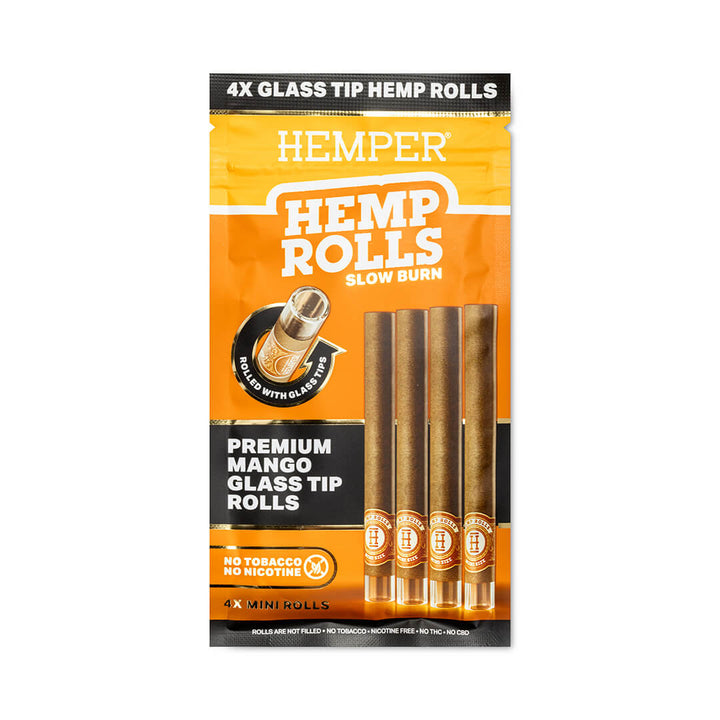 Pre-Rolled Mini Size Glass Tipped Hemp Rolls | 4PK