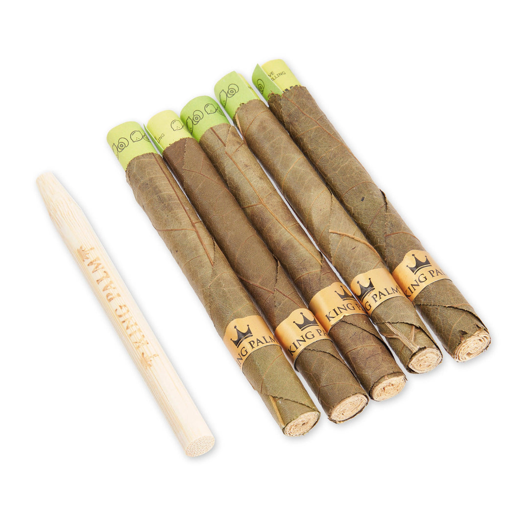 King Palm Mini Lemon Kiwi Flavor Pre Rolled Leaf Tubes - 2 Packs of 5