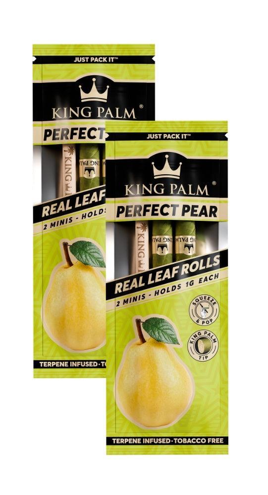 King Palm Perfect Pear Mini Flavor Pre Rolled Leaf Tubes - 2 Packs of 2