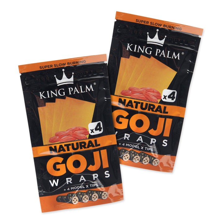King Palm Natural Goji Berry Wraps - 2 Packs of 4