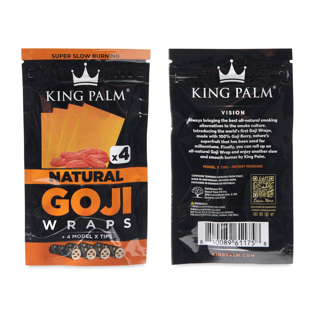 King Palm Natural Goji Berry Wraps - 2 Packs of 4