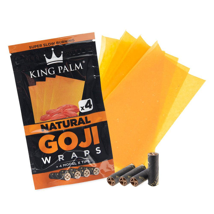 King Palm Natural Goji Berry Wraps - 2 Packs of 4