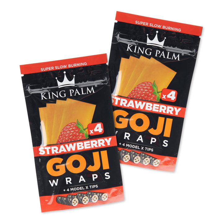 King Palm Strawberry Goji Berry Wraps - 2 Packs of 4