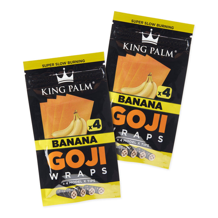 King Palm Banana Goji Berry Wraps - 2 Packs of 4