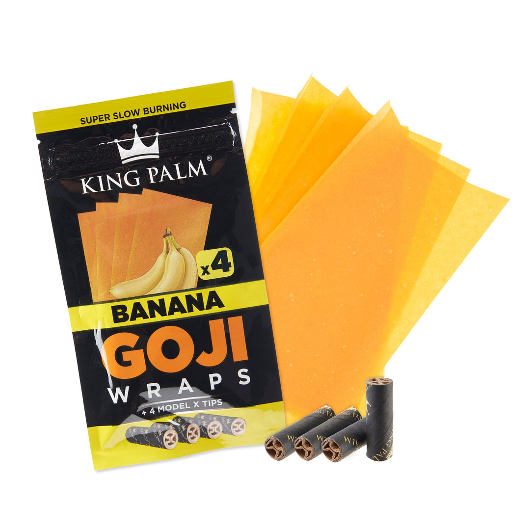 King Palm Banana Goji Berry Wraps - 2 Packs of 4
