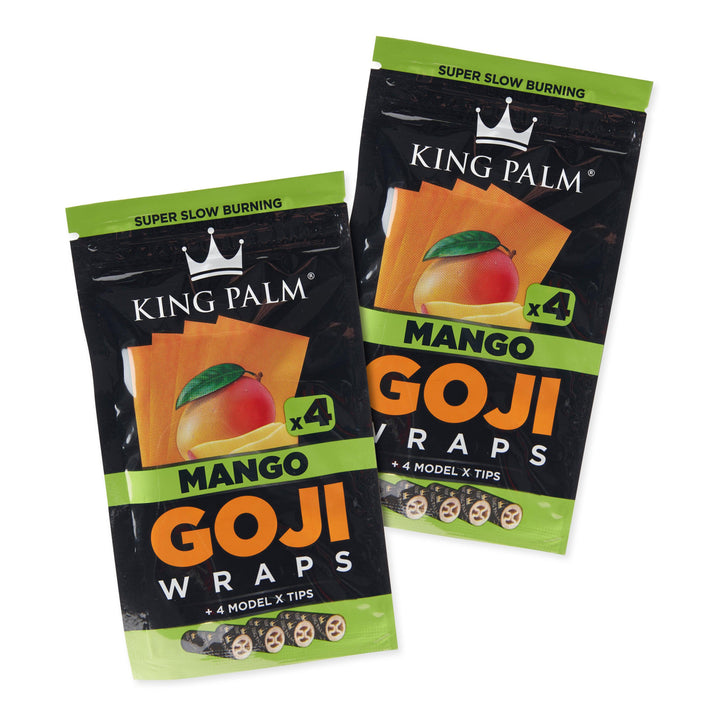 King Palm Mango Goji Berry Wraps - 2 Packs of 4