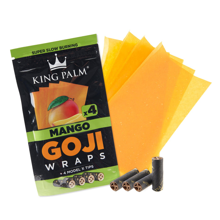 King Palm Mango Goji Berry Wraps - 2 Packs of 4