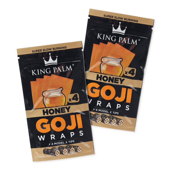King Palm Honey Goji Berry Wraps - 2 Packs of 4