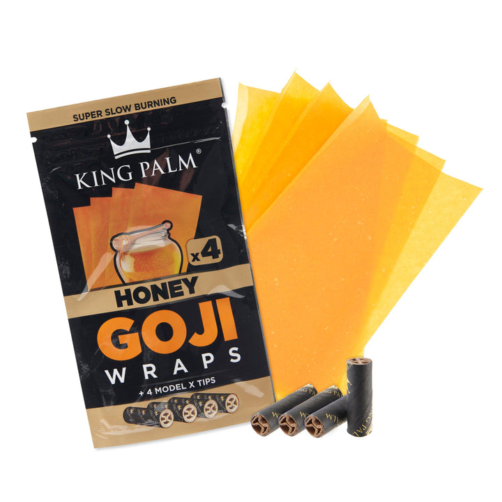 King Palm Honey Goji Berry Wraps - 2 Packs of 4