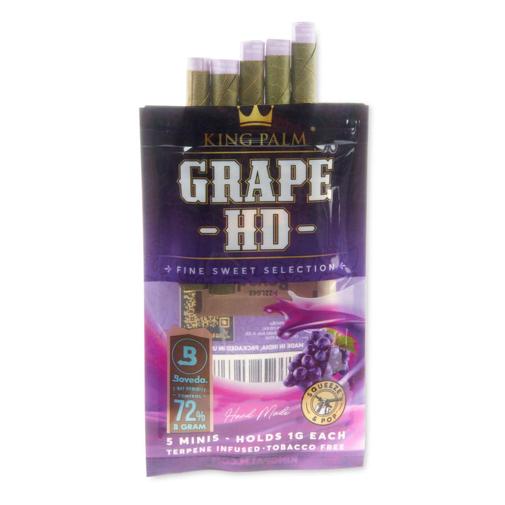 King Palm 5pk Mini Flavored Leaf Tubes – 15ct Display