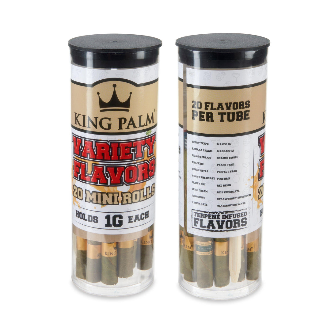 King Palm 20-Pack Flavored Mini Leaf Tubes – 6ct