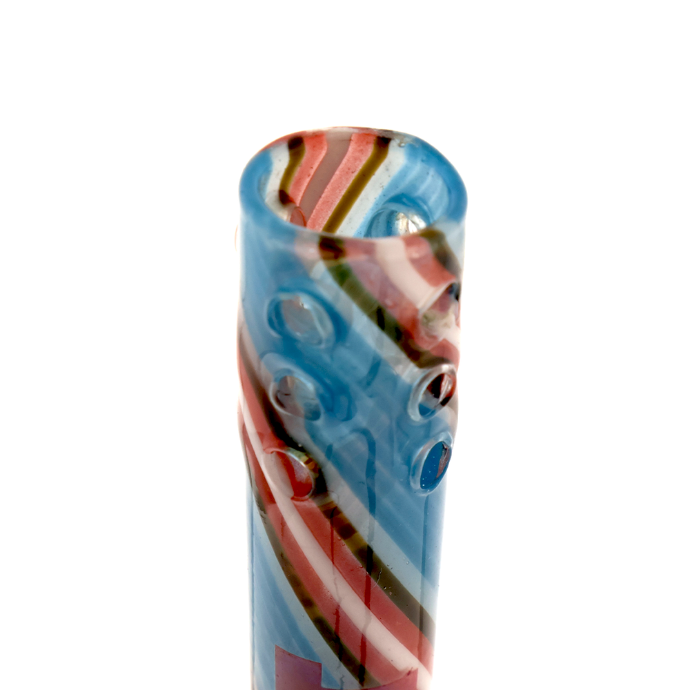 5" Lucky Goat swirly 12 hole Reversal Downstem - Blue - view 2 | BDDbrands