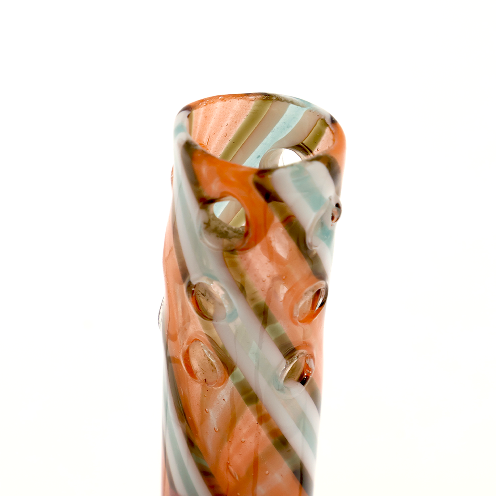 5" Lucky Goat swirly 12 hole Reversal Downstem - Red - view 2 | BDDbrands
