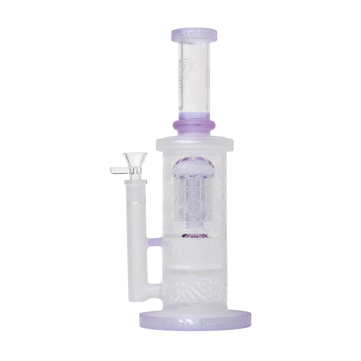 Human Grade Sacred Straight Sandblasted Glass Water Pipe - view 5 | BDDbrands