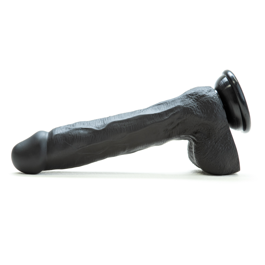 Deep Reach 10 inch Black Long Dong with Suction Cup