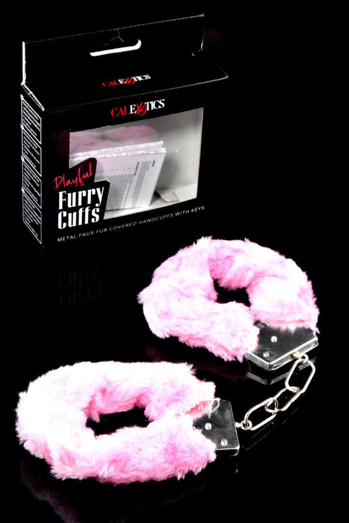 Playful Furry Cuffs – Metal with Keys – Assorted Colors