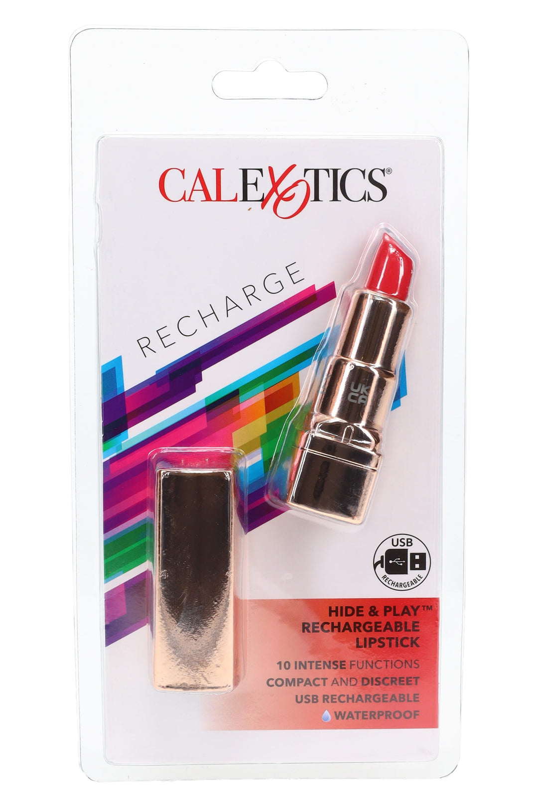 Hide & Play Rechargeable Lipstick – 10 Functions – Waterproof