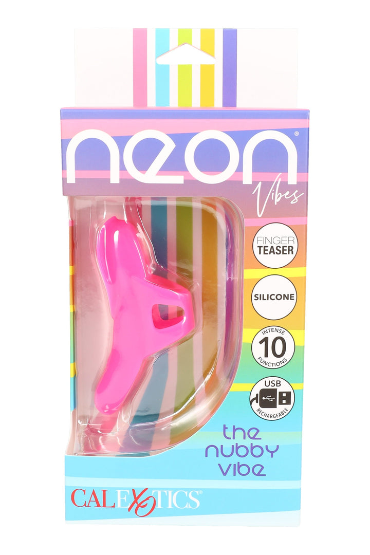 Neon Vibes “The Nubby Vibe” Finger Teaser – 10 Functions – USB Rechargeable