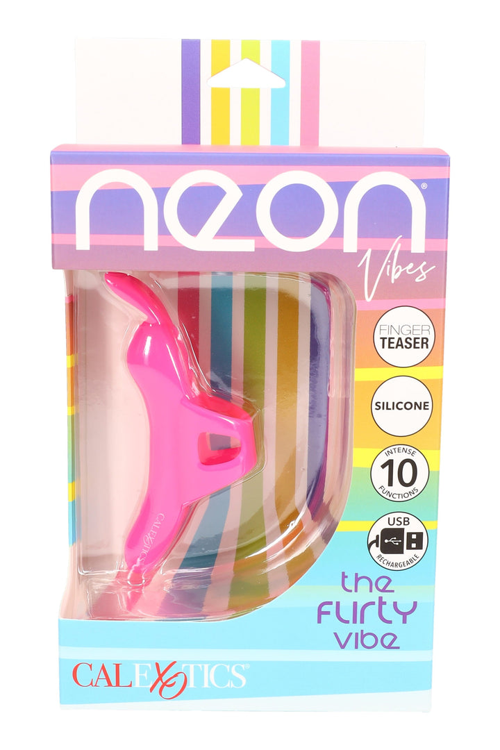 Neon Vibes “The Flirty Vibe” Finger Teaser – 10 Functions – USB Rechargeable