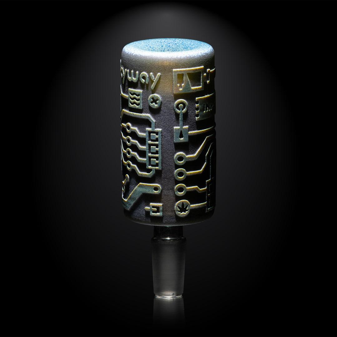 Shadow Art 4" Smoke and Silver Frit Long Bowl - view 6 | BDDbrands