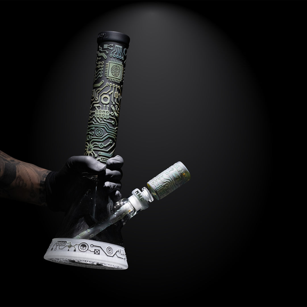Shadow Art 4" Smoke and Silver Frit Long Bowl - view 8 | BDDbrands