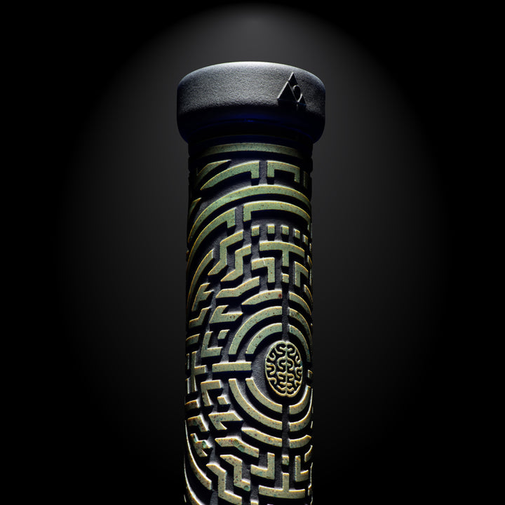 Telekinesis 11" Dark Blue Frit Beaker Bong - view 6 | BDDbrands