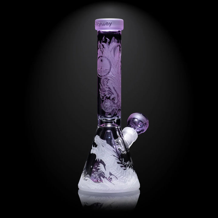 Milky Way Glass - Blood Feud Beaker w/ Collins Perc - Purple (11")