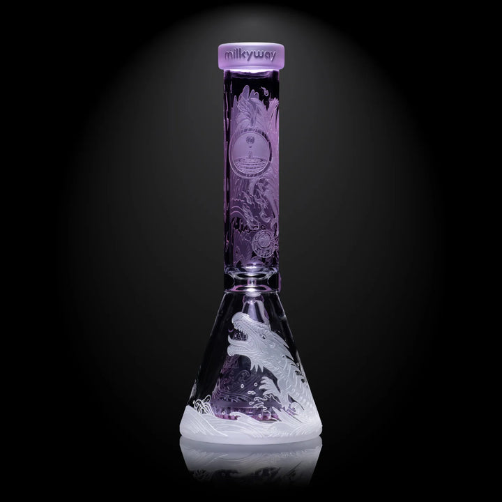 Milky Way Glass - Blood Feud Beaker w/ Collins Perc - Purple (11")